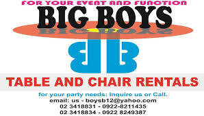 Big Boys Tables & Chairs